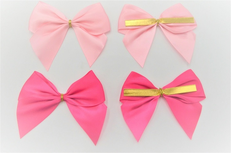 31170 - 40mm Double face satin Pre-tied Mini Bows available in various colours . A Fantastic price of £0.55 for 4 bows