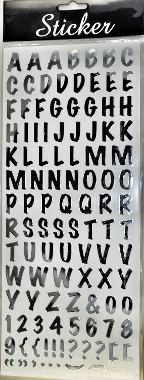 88109/88110 Gold or Silver Alphabet Stickers & Numbers