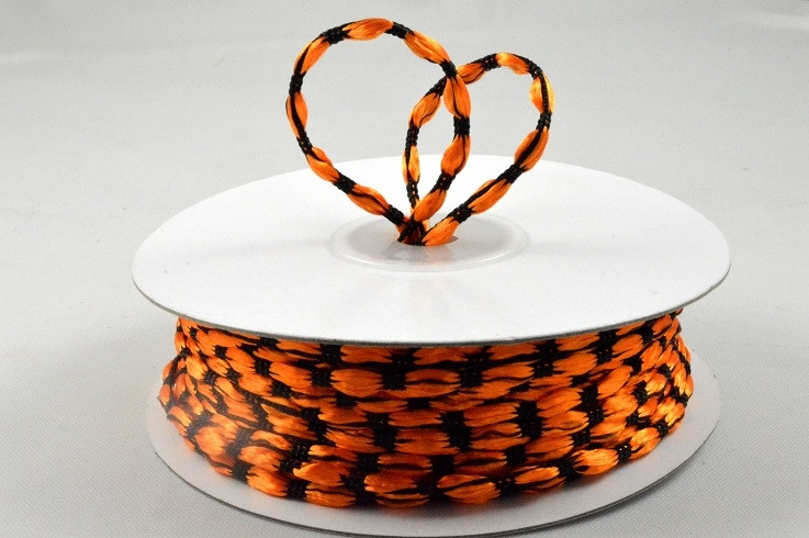 X330 - 3mm Woven Braided Thread x 25 Metre Rolls!-Orange