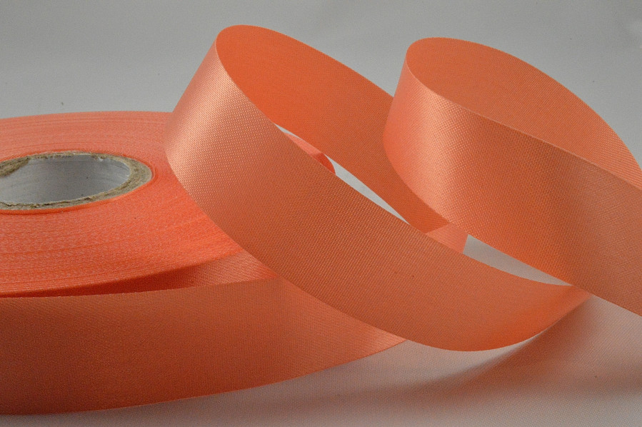 Y711 - 15mm Peach Acetate satin ribbon  x 100 metres