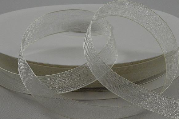 X76 - 15mm Sheer Organza Ribbon x 50 Metre Rolls!-Cream
