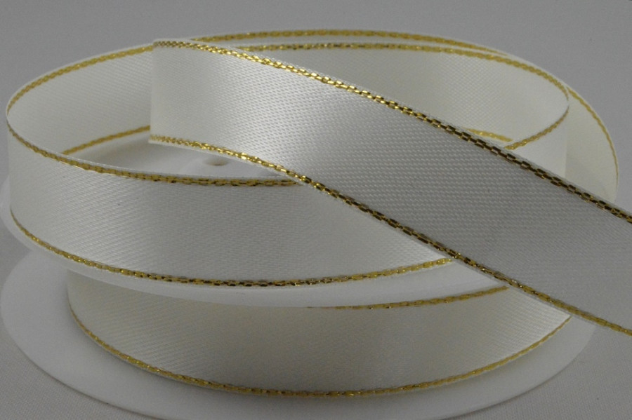 White with gold edge
