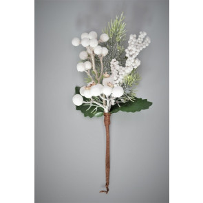 22044 - Christmas Holly Floral Berry Pick. Measures - 24cm Height x 16cm Width.