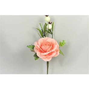33005 - Soft Rose Pink floral arrangement with beautiful embellishments.  Height  17cms ,  Width  9cms  (approx)