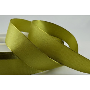 Y729 - 15mm Taffeta Ribbon-15mm-63 Green-50 Metres