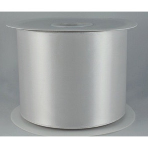 54033 100mm - White Single Satin Sash Ribbon (50 Metres)