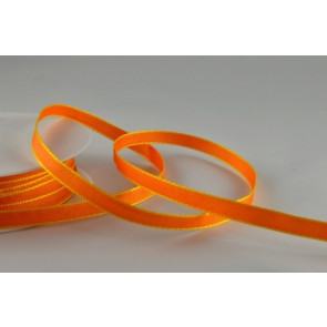 X305 - 54564 - 6mm Woven Edge Coloured Ribbon (20 Metres)-28 Orange