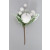 22022 - Snow Ball & Holly Leaf Christmas Pick. Measures - 18cm Height x 14cm Width.