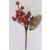 22046 - Holly & Layered Berries Christmas Pick. Measures - 22cm Height x 13cm Width.