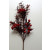 22064 - Fiery Red and Brown summer leaves with bright red berries - floral pick.  Measures - 46cm Height x 14cm Width.