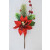 22082 - Green leaves , pine needles and fiery red flowers and berries- floral pick.  Measures  Height 270mm  ,   Width  110mm 