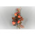 22090 - Autumn Halloween display of Golden leaves and bright acorn nuts and pine cones  - floral pick display.  Measures  Height 310mm ,   Width  140mm 