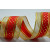 Y667 - 38mm Wired Lurex Ribbon with Central Polka Dot Design x 10 Metre Rolls!-Red