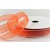 55123 - 16mm Sheer ribbon with a white saddle stitch x 20mts 2601 Orange and White