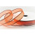 55123 - 16mm Sheer ribbon with a white saddle stitch x 20mts 2688 Dark Orange and Black