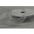 55123 - 16mm Sheer ribbon with white saddle stitch x 20mts. 8501 Grey and White