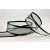 54420 - 10mm, 15mm, 25mm, 40mm & 70mm Satin Sheer Ribbon x 25 Metre Rolls - 88 Black